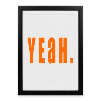 YEaH - Affiche encadrée (27 × 37 cm) - noir - Devant