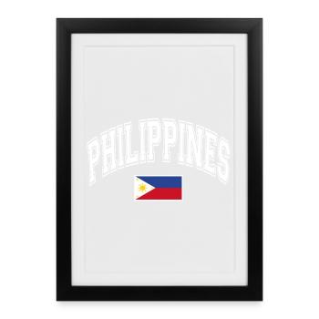 Drapeau des Philippines - Affiche encadrée (27 × 37 cm) - noir - Devant