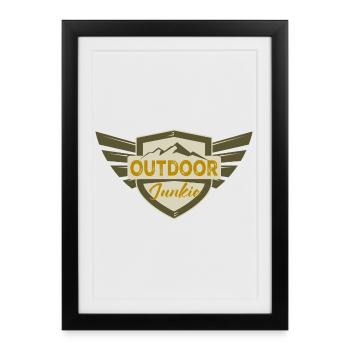Adventurous Outdoor Adventure Graphics - Framed poster (27 × 37 cm) - black - Front