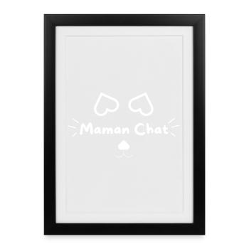 Mama Cat - Framed poster (27 × 37 cm) - black - Front