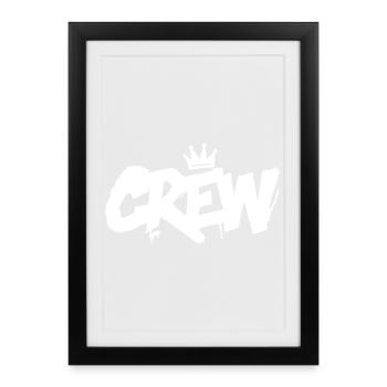Crew lettering - Framed poster (27 × 37 cm) - black - Front