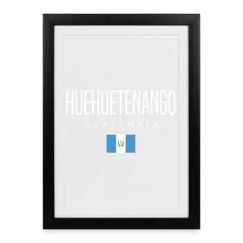 Huehuetenango Guatemala Guatemalteken - Framed poster (27 × 37 cm) - black - Front