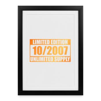 18ème Anniversaire Edition Limitée - ꝏ Approvisionnement 10/2007 - Affiche encadrée (27 × 37 cm) - noir - Devant