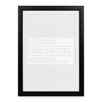 Mari Famille Homme Fille Pour Tout, Faisceau W - Affiche encadrée (27 × 37 cm) - noir - Devant