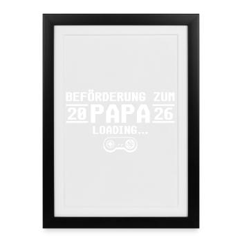 Dad-to-be 2026 loading - Father - Framed poster (27 × 37 cm) - black - Front