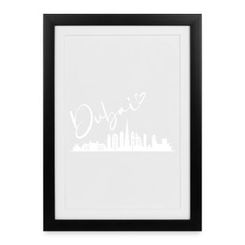 Dubai – Skyline of Dreams - Framed poster (27 × 37 cm) - black - Front