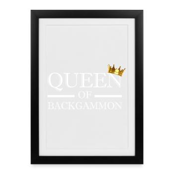 Queen Of Backgammon - Framed poster (27 × 37 cm) - black - Front