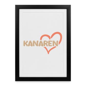 Canaries - Affiche encadrée (27 × 37 cm) - noir - Devant