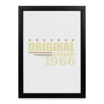 1966 Anniversaire 1966 - Affiche encadrée (27 × 37 cm) - noir - Devant