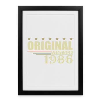 Anniversaire de 1986 - 1986 - Affiche encadrée (27 × 37 cm) - noir - Devant