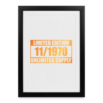 55e anniversaire Edition limitée - ꝏ Approvisionnement 11/1970 - Affiche encadrée (27 × 37 cm) - noir - Devant