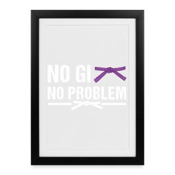 MMA BJJ jiu jitsu Vintage Brazilian Jiu Jitsu - Framed poster (27 × 37 cm) - black - Front