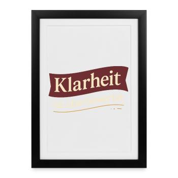 La clarté est surfaite – Dicton amusant - Affiche encadrée (27 × 37 cm) - noir - Devant