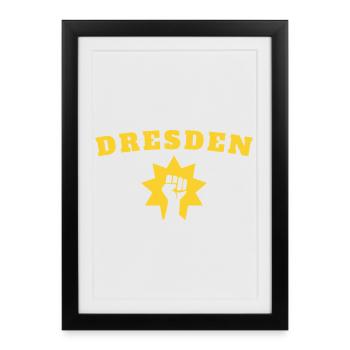 Dresde - Affiche encadrée (27 × 37 cm) - noir - Devant