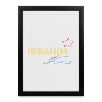 Cadeau Ibrahim - Affiche encadrée (27 × 37 cm) - noir - Devant