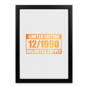 35e anniversaire Édition Limitée - ꝏ Approvisionnement 12/1990 - Affiche encadrée (27 × 37 cm) - noir - Devant