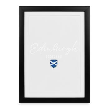Edinburgh Scotland, elegant design Edinburgh - Framed poster (27 × 37 cm) - black - Front
