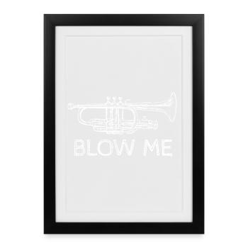 Blow Me Trumpet Sketch - Framed poster (27 × 37 cm) - black - Front