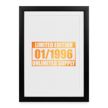 Édition limitée 30e anniversaire - ꝏ Approvisionnement 01/1996 - Affiche encadrée (27 × 37 cm) - noir - Devant