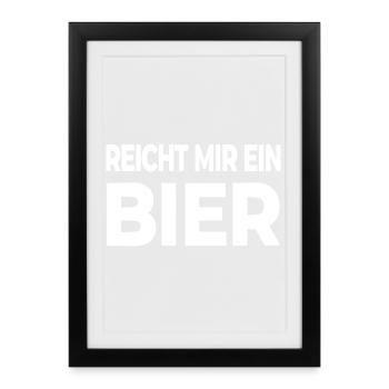 Bière - Affiche encadrée (27 × 37 cm) - noir - Devant