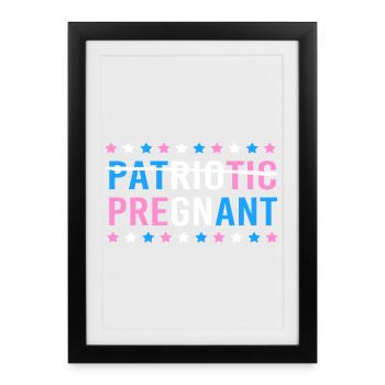 Révélation du sexe 4 juillet - Affiche encadrée (27 × 37 cm) - noir - Devant