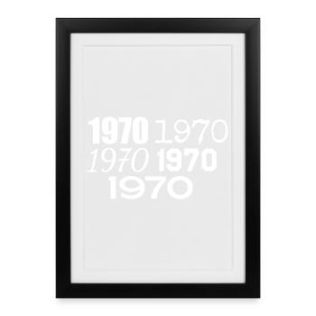 1970 - Framed poster (27 × 37 cm) - black - Front
