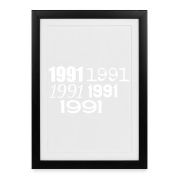 1991 - Affiche encadrée (27 × 37 cm) - noir - Devant