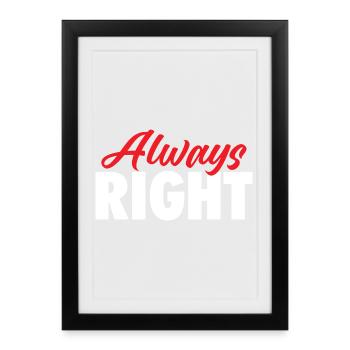 Toujours juste pour la blague de couple assorti de la Saint-Valentin - Affiche encadrée (27 × 37 cm) - noir - Devant