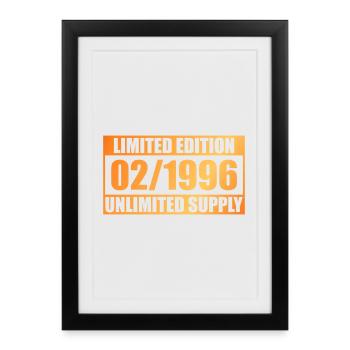 Édition limitée 30e anniversaire - ꝏ Fourniture 02/1996 - Affiche encadrée (27 × 37 cm) - noir - Devant