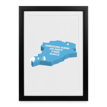 Le Groenland n’est pas à vendre (édition 3D) - Affiche encadrée (27 × 37 cm) - noir - Devant