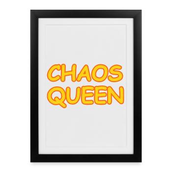 Chaos Queen - Framed poster (27 × 37 cm) - black - Front