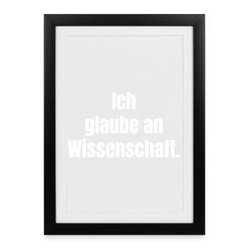 I believe in science - Framed poster (27 × 37 cm) - black - Front