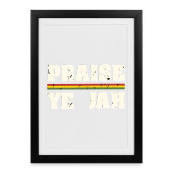 Louange à Jah - Affiche encadrée (27 × 37 cm) - noir - Devant