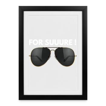 Affirmative message with a minimalist style - Framed poster (27 × 37 cm) - black - Front