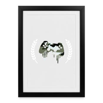 Jeu de camouflage - Affiche encadrée (27 × 37 cm) - noir - Devant