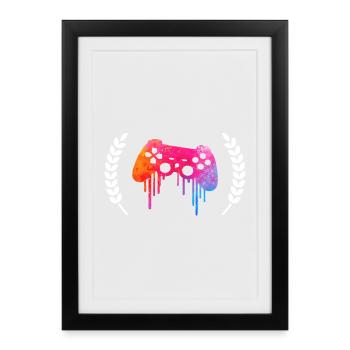 Jeu - Affiche encadrée (27 × 37 cm) - noir - Devant