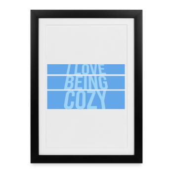 J’adore être au chaud Gemütlichkeit Zuhause Entspannt - Affiche encadrée (27 × 37 cm) - noir - Devant