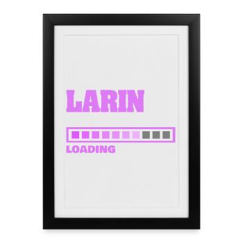 Naissance de Larin - Affiche encadrée (27 × 37 cm) - noir - Devant