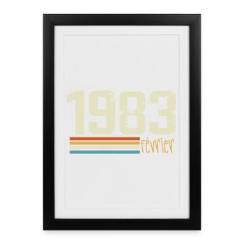 February 1983 - February 1983 Anniversary 1983 - Framed poster (27 × 37 cm) - black - Front