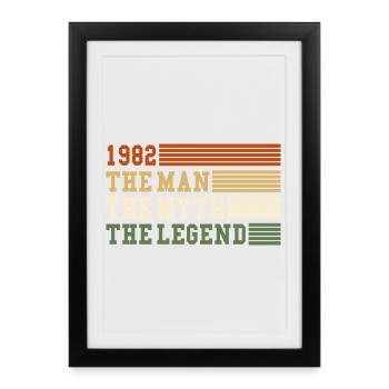 1982 The Man Myth Legend 1982 | vintage!! - Framed poster (27 × 37 cm) - black - Front