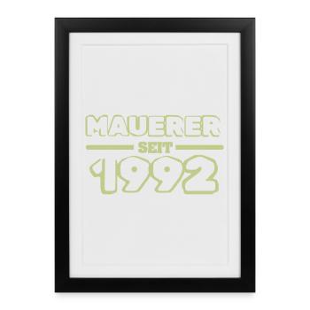 1992 - Affiche encadrée (27 × 37 cm) - noir - Devant