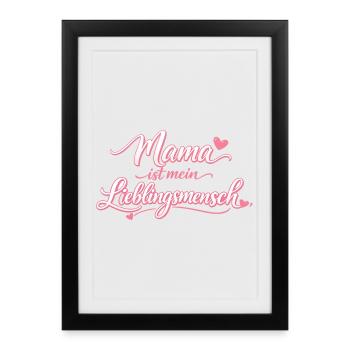 Maman est mon cadeau préféré - Affiche encadrée (27 × 37 cm) - noir - Devant