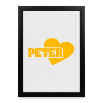 Peter dans le rôle de l’amour - Affiche encadrée (27 × 37 cm) - noir - Devant