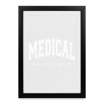 Scientifique de laboratoire médical - Technicien de laboratoire - Affiche encadrée (27 × 37 cm) - noir - Devant
