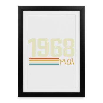 May 1968 - Framed poster (27 × 37 cm) - black - Front