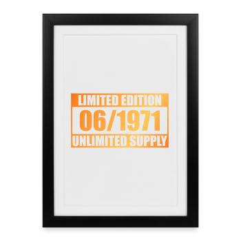 55e anniversaire Édition Limitée - ꝏ Fourniture 06/1971 - Affiche encadrée (27 × 37 cm) - noir - Devant