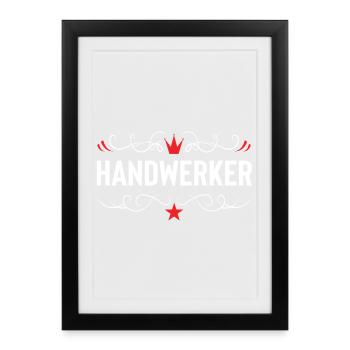 Handwerker Beruf - Gerahmtes Poster (27 × 37 cm) - Schwarz - Vorne