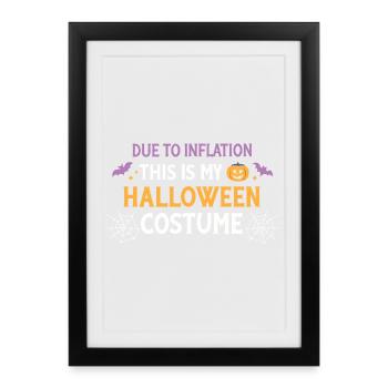 Costume Halloween Inflation - Affiche encadrée (27 × 37 cm) - noir - Devant