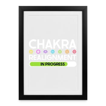 Alignement du chakra - Énergie en flux - Affiche encadrée (27 × 37 cm) - noir - Devant