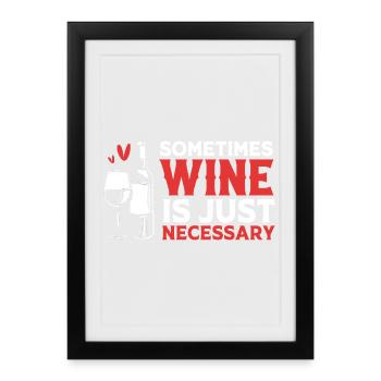 sommelier - Framed poster (27 × 37 cm) - black - Front
